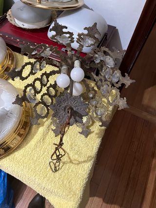 Lámpara de techo vintage con cristales