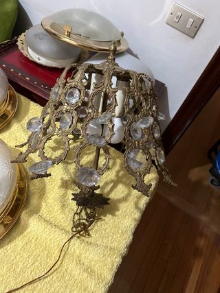 Lámpara de techo vintage con cristales