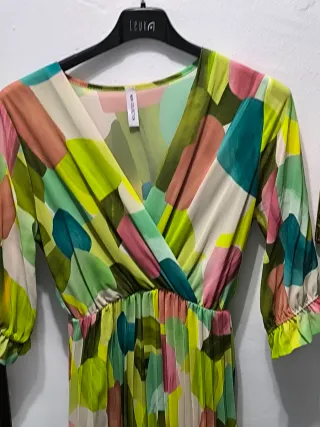 Vestido fiesta estampado multicolor