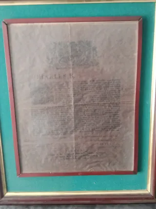 Papel Histórico Charles R. 1681 Inglaterra,4 s