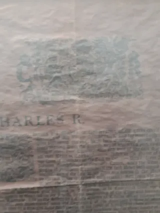 Papel Histórico Charles R. 1681 Inglaterra,4 s