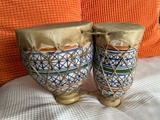 Tamburi marocchini. Ceramica + pelle di capra