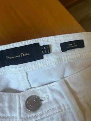 Pantalón Massimo Dutti Blanco Talla 38