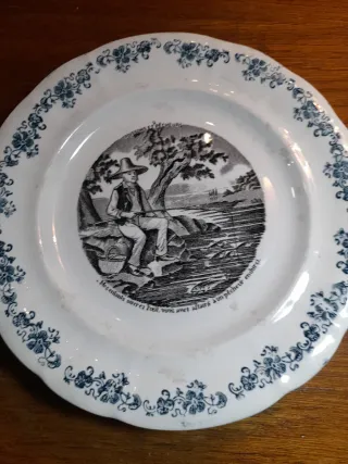 Plato antiguo decorado 20 cm