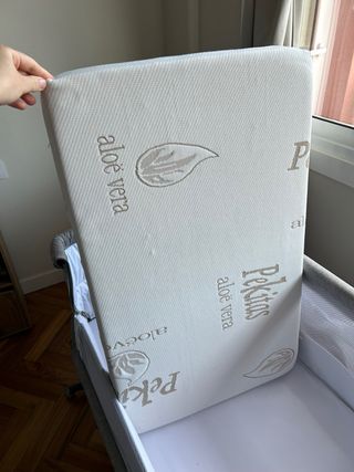 Cuna colecho Kinderkraft gris