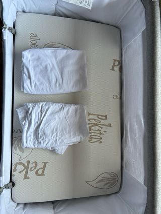 Cuna colecho Kinderkraft gris