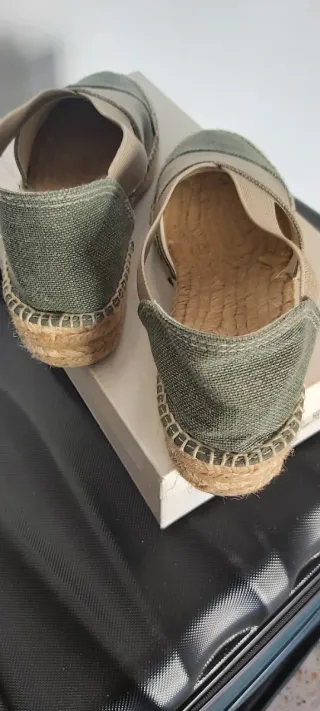 Alpargatas Beige y Verde