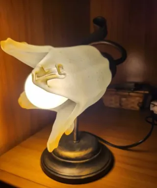 Lampada da tavolo design floreale