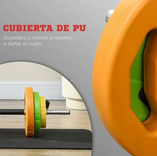 Barra con discos de entrenamiento