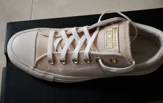Converse Beige/Dorado Talla 40 Mujer