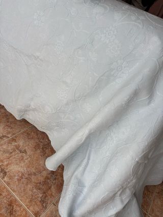 Colcha de Casal em Algodão Azul claro 257x258