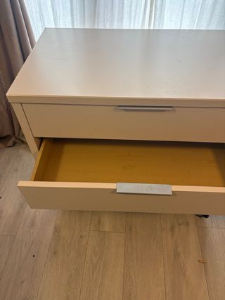 Cajonera de madera con ruedas 4 cajones