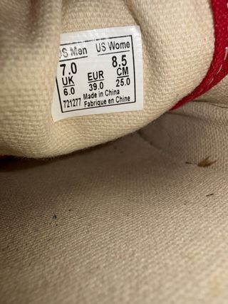 Zapatillas Vans Rojas Talla 39