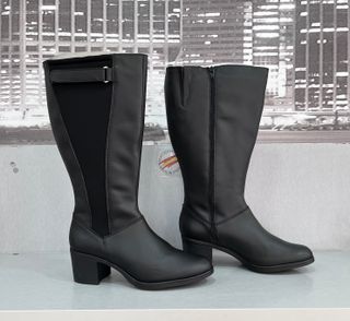 Botas Piel Elásticos Caña Ancha Talla 40 Nuevas