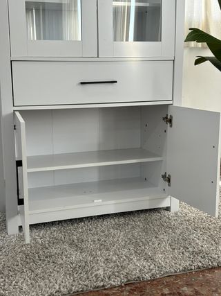 NUEVA !! vitrina blanca con cristal