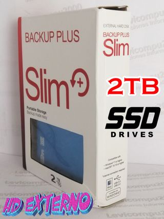 DISCO DURO EXTERNO SSD 2TB PORTABLE  AZUL USB 3.1