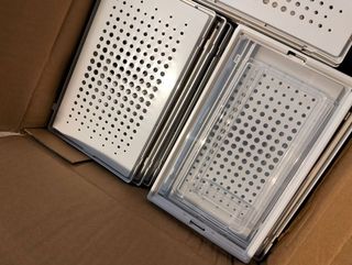 SONGMICS Cajas de Zapatos Plástico, Juego de 12 Organizadores de Almacenamiento, Caja Zapatero