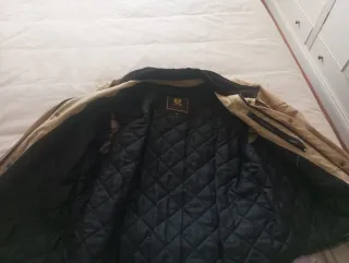 Belstaff Parka Talla XL Beige/Negro