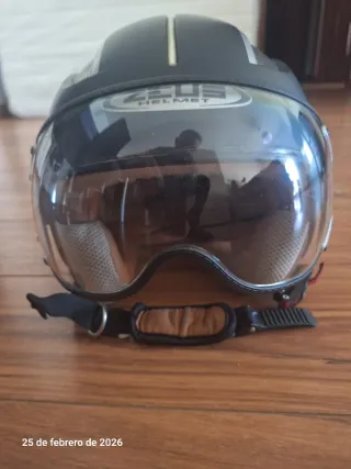 Casco Zeus Moto Negro con Visera