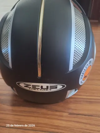 Casco Zeus Moto Negro con Visera