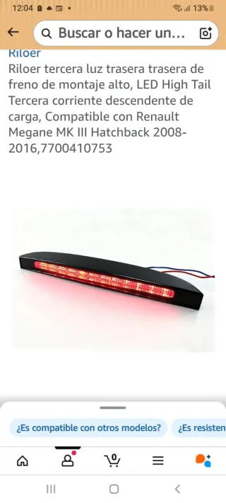 Tercera luz freno Renault Megane