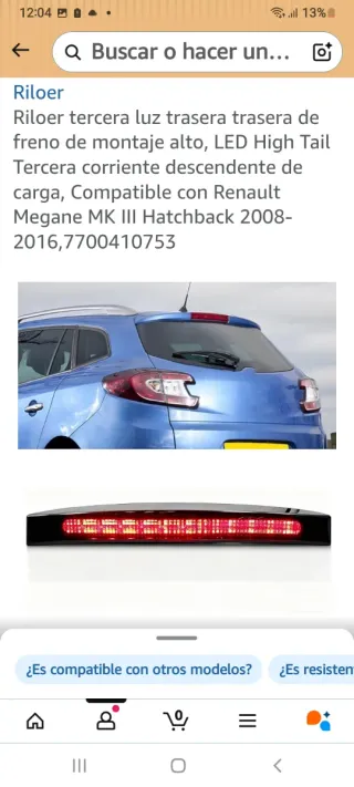 Tercera luz freno Renault Megane