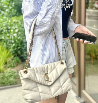 Bolso YSL Cloud pequeño blanco