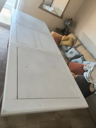 Mesa de comedor extensible blanca 70*170 70*235