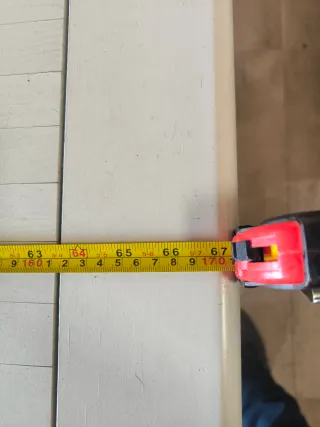 Mesa de comedor extensible blanca 70*170 70*235