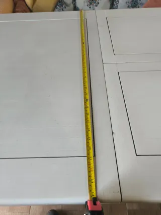 Mesa de comedor extensible blanca 70*170 70*235