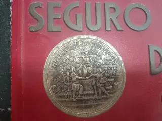 Cartel antiguo Mutua General de Seguros 32x16cm