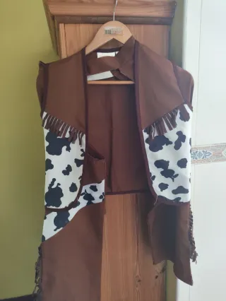 Disfraz vaquero niño (chaleco y perneras) talla1,4