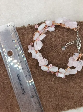Pulsera Cuarzo Rosa Natural