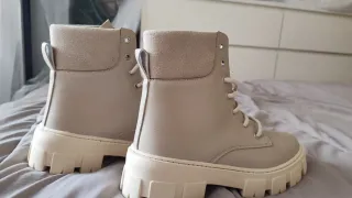 Botas Beige/Blanco con Plataforma