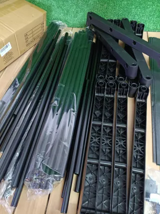 Guardaroba SONGMICS in metallo beige nero