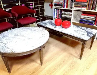 Mesa baja MÁRMOL Y MADERA