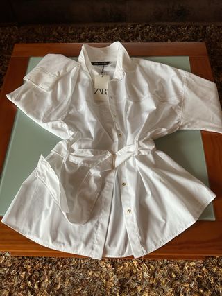Blusa Zara Blanca TALLA XL NUEVA