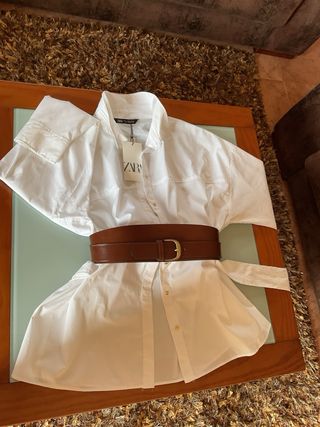 Blusa Zara Blanca TALLA XL NUEVA