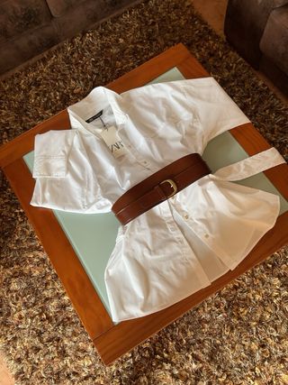 Blusa Zara Blanca TALLA XL NUEVA