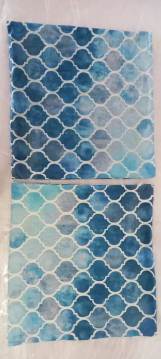 Fondello cuscino velluto turchese e bianco 50x50