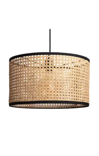 Lámpara colgante estilo mimbre 40 Cm diametro