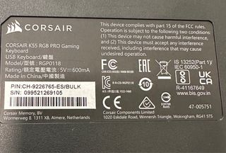 Teclado y Ratón Corsair K55 RGB Pro Gaming