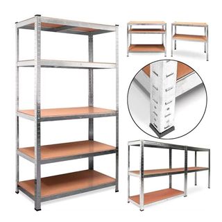 Confezione da 4 Scaffalature Metalliche a 5 Livelli