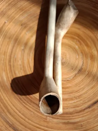 2 Piezas Antiguas de Arcilla Decorativas Siglo XIX