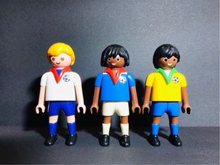 Playmobil antiguos Futbolistas 3 Figuras vintage
