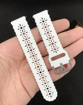 Correa Slim de Silicona Reloj blanca.