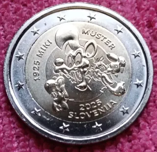 Moneda 2€ Miki 1925-2025 Eslovenia Muster