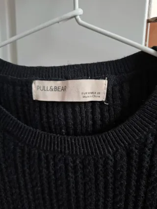 Jersey Pull&Bear negro tejido