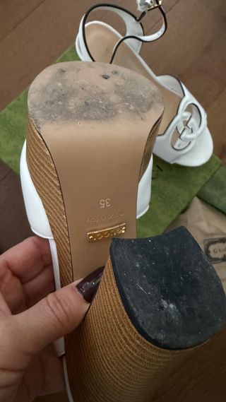 Sandalias piel Gucci Tacón Plataforma