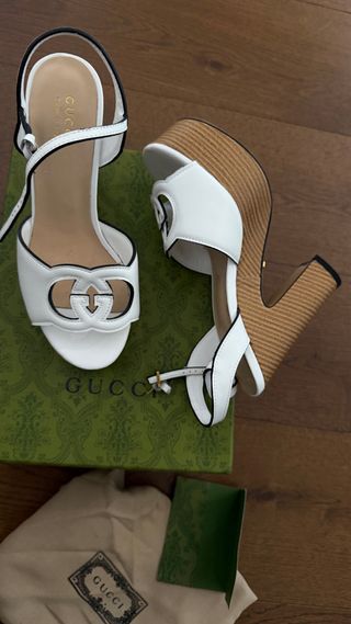 Sandalias piel Gucci Tacón Plataforma